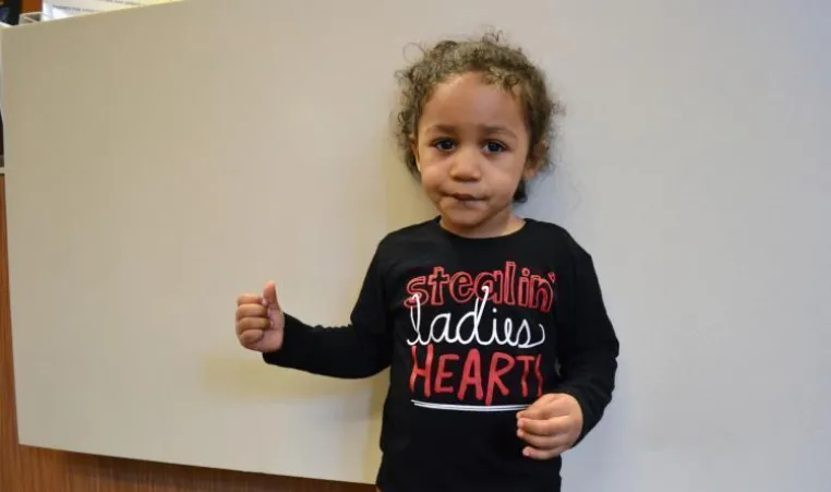 Student at the Hayes-Taylor YMCA preschool. 